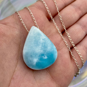 Larimar Necklace - .925 Silver