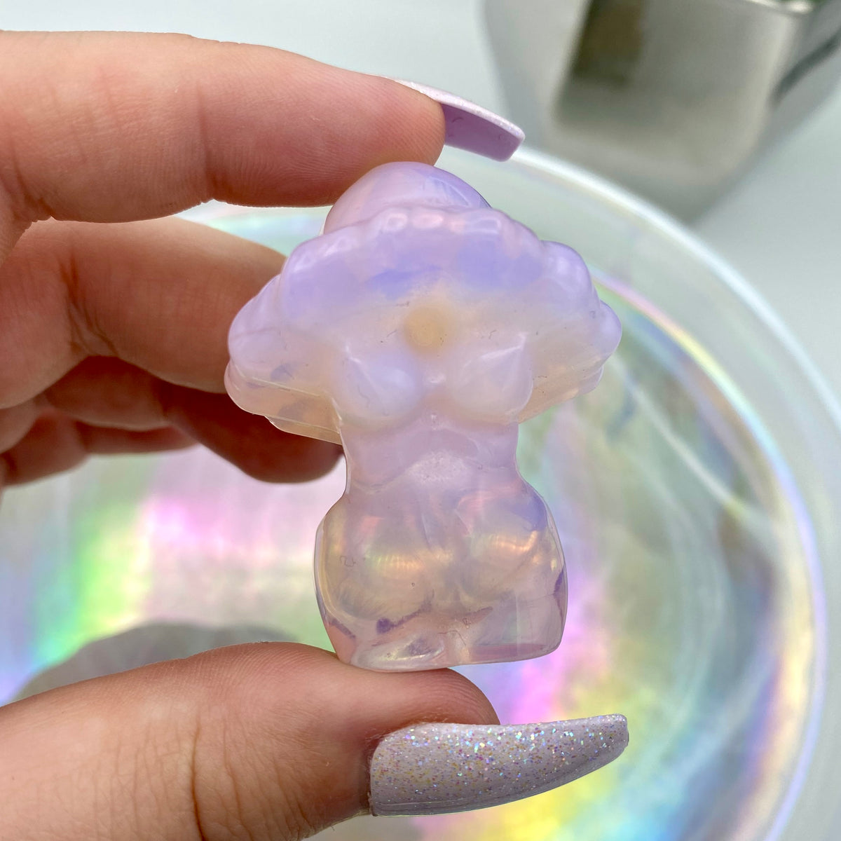 Pink Opalite Mushroom Goddess Body