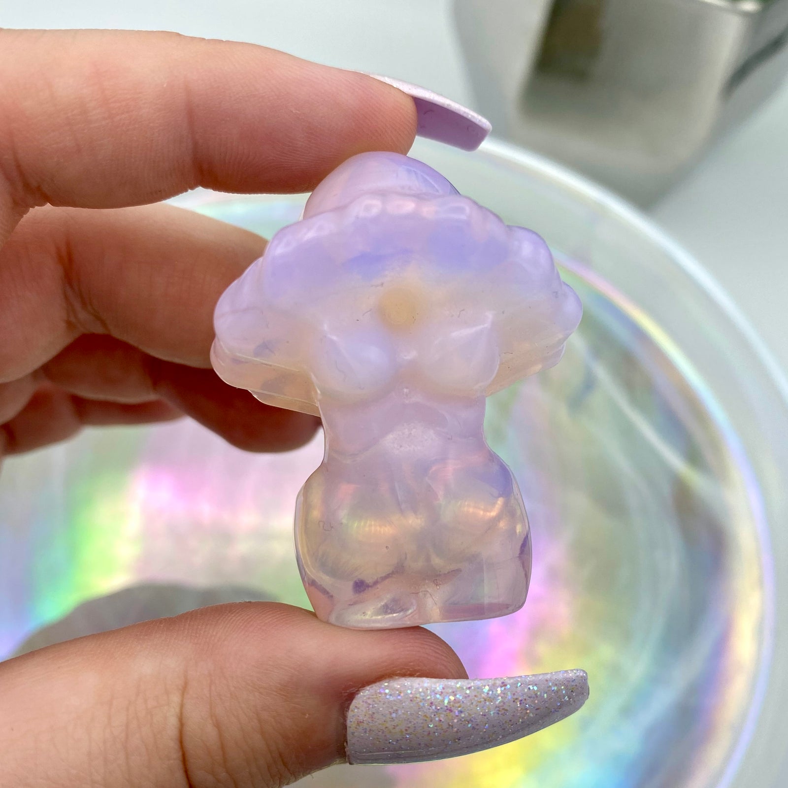 Pink Opalite Mushroom Goddess Body