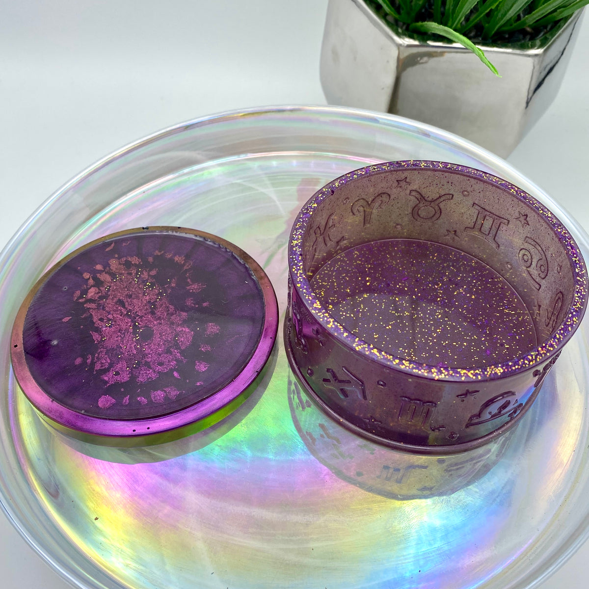 ZODIAC TRINKET BOX - PURPLE / PINK / ORANGE