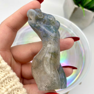 Moss Agate Goddess Body #4 - Non-standing