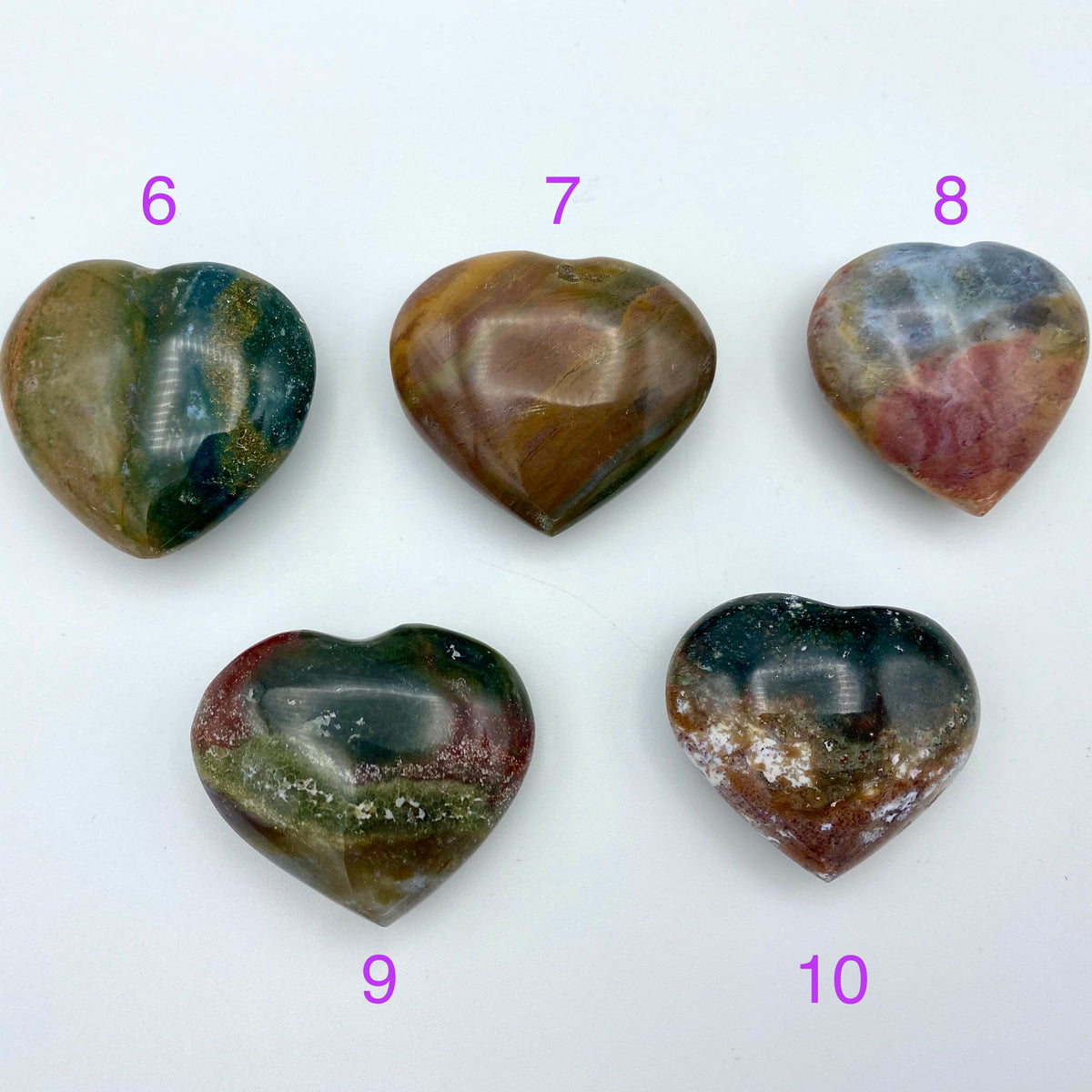 Ocean Jasper Small Hearts