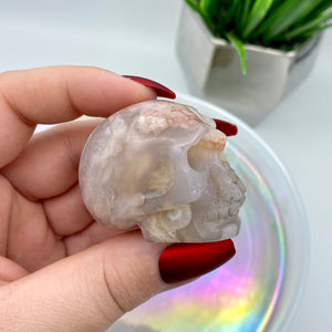 Flower Agate Skull #2