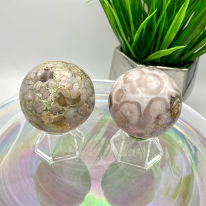 Flower Agate Spheres