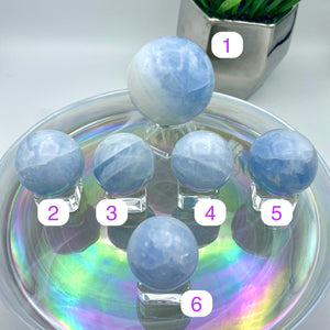 Blue Calcite Spheres