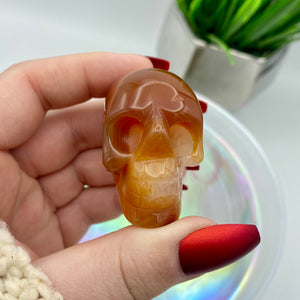 Carnelian Skull #5 - Leaning