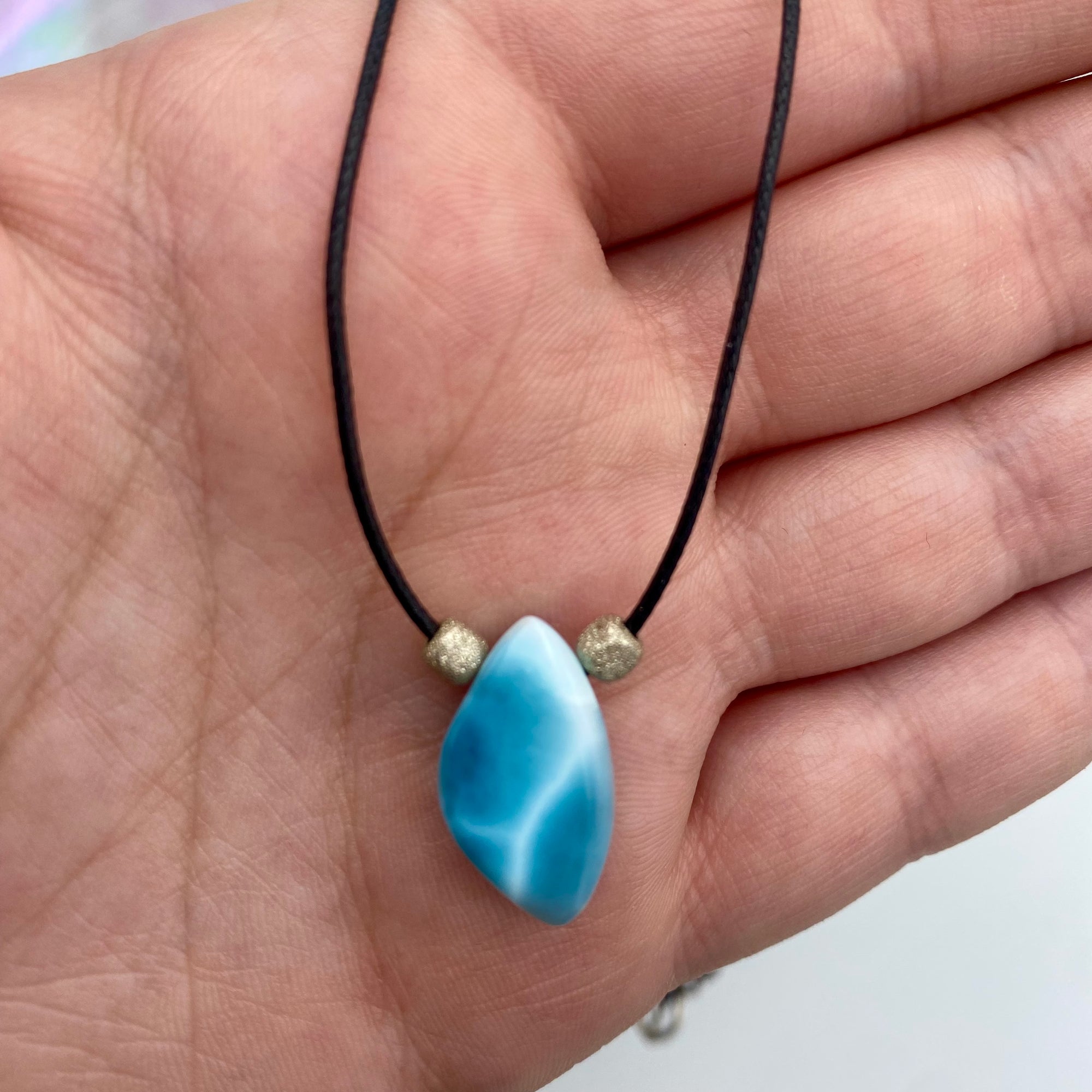 Larimar Necklace - .925 Silver