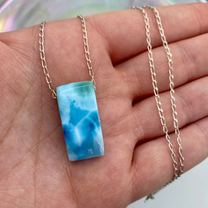 Larimar Necklace - .925 Silver