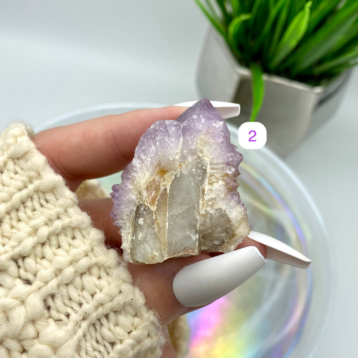 Amethyst Spirit Quartz / Cactus Quartz - Smaller