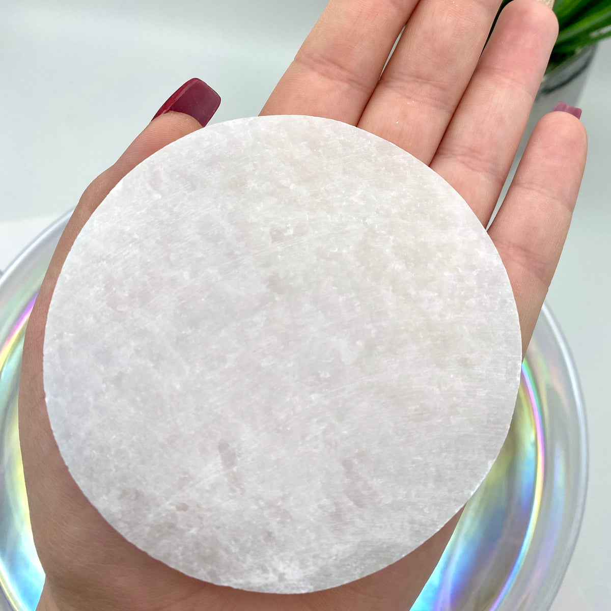 Satin Spar / Selenite Charging Plate