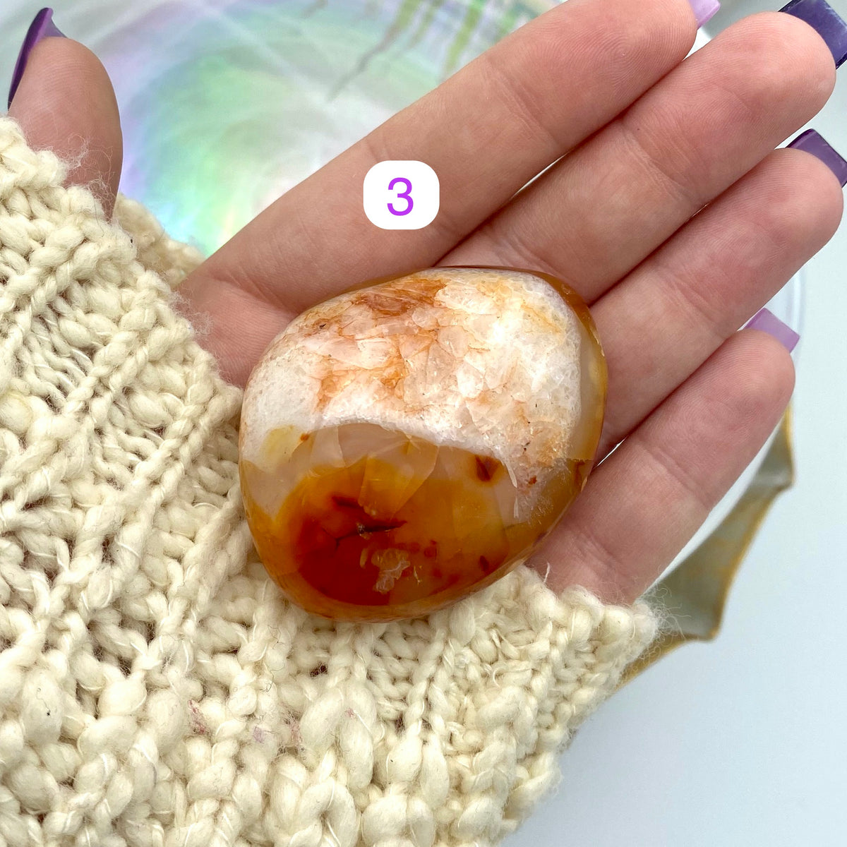 Carnelian Palm Stones